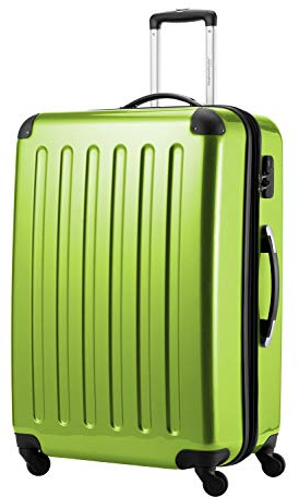 HAUPTSTADTKOFFER - Alex - Maleta Rígida Equipaje Grande, Trolley con 4 Ruedas multidireccional, 75 cm, 119 litros, Colore Mela Verde