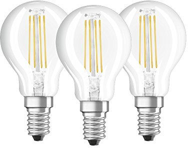 Osram 4058075819733 Lampada LED, Vetro, 3 Lamp, Luce Neutra [Classe di efficienza energetica E]