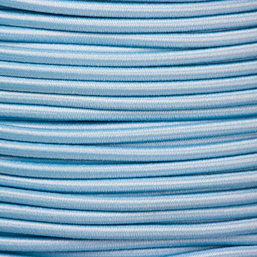 5m Gummikordel - Hutgummi - Rundgummi, hochwertig, extra-stark in 3mm, hellblau