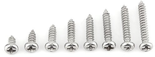 200pcs Assortiment de Vis Boulon Cruciforme Tête Bombée/Fraisée M3 en Acier Inoxydable(Tête Bombée)