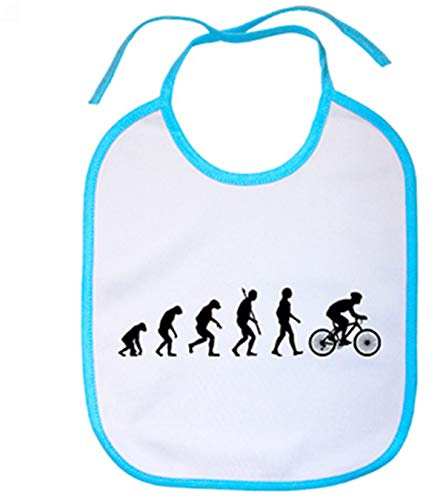 Babero Cyclist Evolution la evolución del ciclista ciclismo bicicleta bici - Celeste