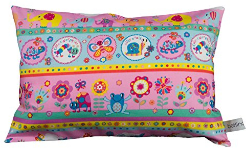 bettina bruder - Kuschelkissen Blumen Tiere rosa bunt - 30 cm x 20 cm