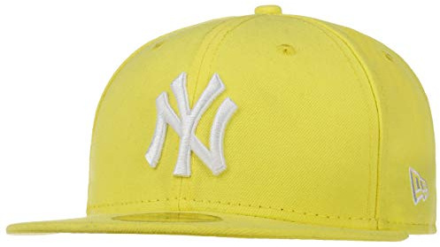 New Era MLB Basic NY 59Fifty Cap Damen/Herren - Caps Yankees Hinten geschlossen, mit Schirm Frühling-Sommer Herbst-Winter Frühjahr Sommer Herbst Winter - 7 1/4 (57,7 cm) Neongelb