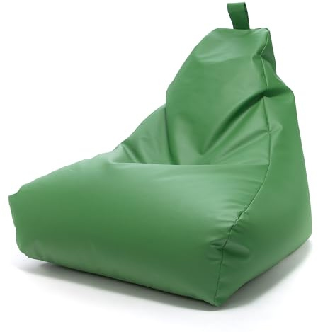 Ecopuf Keiko S Sitzsack - Outdoor und Indoor Beanbag aus Kunstleder mit Anti-Verlust Reißverschluss - 75x70 cm