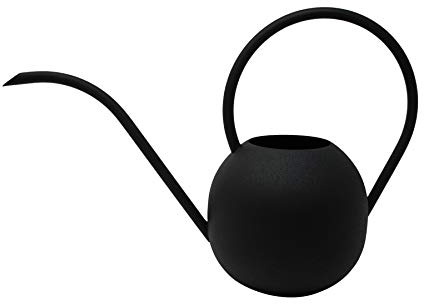 LaLe Living Regadera Zehra en negro, diámetro de 14,5 cm, 1,5 litros