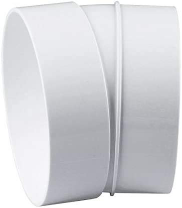 Swettews 100 mm, 125 mm, 150 mm - Système de tube rond en PVC - Tuyau de ventilation flexible - Maillons de liaison coudés - Clapet anti-retour - Raccord en T - Adaptateur (Ø 100, coude 15°)