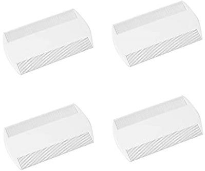 Lice Combs,4 pcs Durable Double Sided Nit Combs for Head Lice,Durable Double Sided Nit Comb Lice Fine Toothed Headlice Comb for Kids Adults Pets.