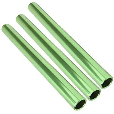 Sazao Staffelstab, komfortabler Griff Hochwertiger Sprint-Staffelstock zum Laufen Helle Farbe für Match-Match-Einsatz(Grün)