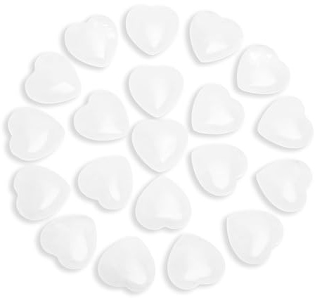 Nvzi tumlade polerade naturliga kvartskristaller Hjärtstenar, kristaller och helande stenar Kvartsbulk för Wicca, Reiki, Healing Energy, Chakrastenar, Witchcraft Supplies (20st)