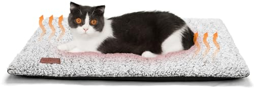 Mora Pets Selbstheizende Katzendecke Selbstwärmend Decke Katze, Heizdecke für Katze & Hunde Ohne Strom, Wärmedecke Angenehm Geräuschlos, Katzen Decke Flauschig & Rutschfester, 74 x 48 cm