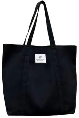 Azonelife Bolsa Grande de Mano de Pana, Bolso Tote Mujer, Bolsa de Tela Mujer, Mujer Bolso de Mano Lona Tote Bag, Bolsa de Hombro Grande Reutilizable de Compras Casual para Trabajo, Escuela