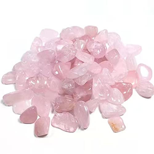 ICXLPMC feng Shui Gemstone Natural Bulk Gravel Rose Quartz Tumbled Stone for Garden Decoration 12-17mm 100g Home Collections
