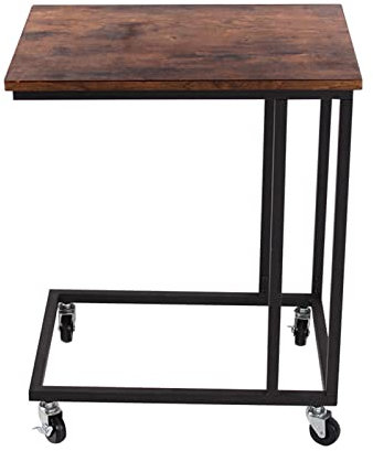 Betttische Überbetttische, mit Rädern Nachttisch Stuhl Tisch C-förmiger Beistelltisch Mobile Schreibtischregale für Laptop Lesen Home Office