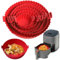 Teglia Silicone Friggitrice Ad Aria in silicone, 6 Pezzi Teglie Silicone per Friggitrice Ad Aria, Contenitore per Friggitrice Ad Aria, Contenitore Friggitrice Adatto per Friggitrici ad Aria
