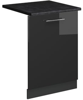 Vicco Façade de Lave-Vaisselle Fame-Line, Anthracite Haute Brillance, 60cm, PT Anthracite, à Combiner avec d'autres modules de la série Fame-Line