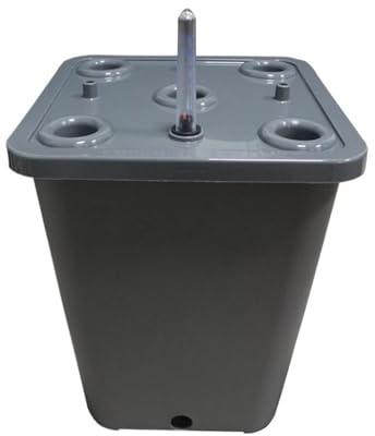 MOOILKO Fai da Te Balcone Verdure Idroponica Secchio Cetriolo Pomodoro Pianta Crescita Sistema Casa Verdura e Frutta(Grey)