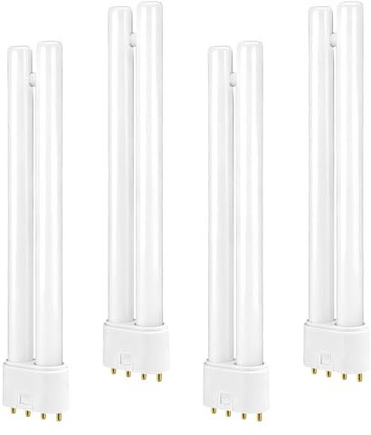 Joworthy 4 Pcs PL18-B 18W Replacement Tube Light Bulb Compatible with OttLite T18330 Desk Lamp Reading Light, 2G11 Base H Shape Fluorescent Bulb, 5500K Natural Daylight