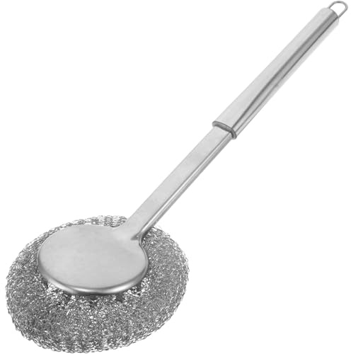 GRADENEVE Cepillo de Acero Inoxidable Diseño Duradero y Resistente con Mango Largo Limpieza de Ollas y Parrillas Adecuado para Uso Doméstico y Cocina