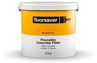 Floorsaver Pourable Concrete Filler - 10kg | Self-Levelling Heavy Duty Concrete Repair Mortar | Takes Heavy Traffic in 4 Hours | Indoor & Outdoor Use