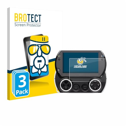 BROTECT Schutzglas für Sony PSP Go | 3 Stück Transparenter Displayschutz Made in Germany Schutzfolie Panzer Folie Glas 9H Anti-Fingerprint Einfache Montage Clear