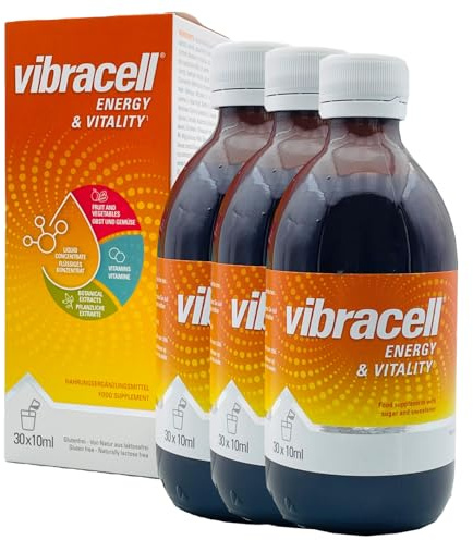 Vibracell® Vorratspack (3x 300ml) + 60 ml Gratisbeilage (in 3x20ml) | Flüssiges Multi Vital Konzentrat mit Obst und Gemüse