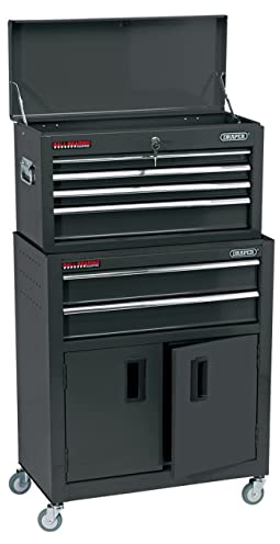Draper Tool Chest Lockable| Portable Tool Cabinet Garage Storage | 6 Drawer Rolling Storage Trolley | Heavy Duty Tool Box On Wheels | 19572
