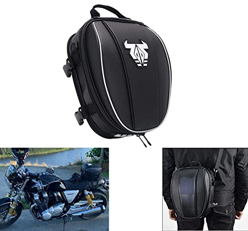 AnXin Motorrad Hecktasche,Motorradrucksack - Doppelte wasserdichte Gepäcktasche Motorradsitzhecktasche Rucksack Motorradsatteltaschen Multifunktionstasche Sport - Weiß