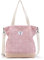 KALIDI Groß Damen Umhängetasche/Handtasche Canvas Tasche Schultertasche Totepack Shopper Casual Hobo Bag Crossbody Bag für Schule Büro Arbeit Reisen Ausflug Einkauf,pink