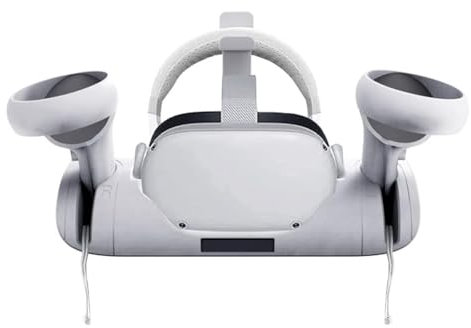 para Oculus Quest 2 VR estación de Carga de Controlador Multifuncional, Base de refrigeración, estación de Acoplamiento de Doble Carga para Soporte Oculus Quest 2 VR (Blanco, Oculus Quest 2) OQ2-001