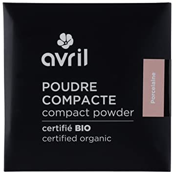 Avril - Poudre Compacte Bio - Texture Soyeuse - Unifie et Matifie le Teint - Vegan, Certifié Bio Ecocert - Fabriqué en France - Recharge 11g