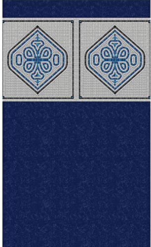 Blue Wave NL326-40 Revestimiento Ovalado de Piscina Unibead de Mosaico Mangalore de Calibre Pesado
