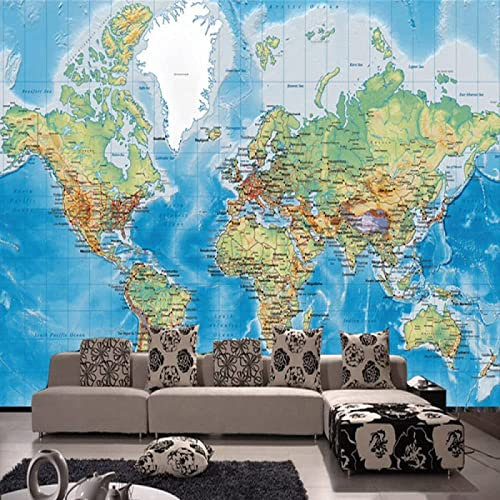 Papier Peint Panoramique Ville Carte Du Monde Papier Peint Intissé 3D Tapisserie Poster Decoration Murale Chambre Salon