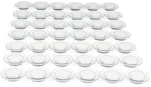 PYJLBX Magnete für Magnettafel, 42 Stück Stark, Kühlschrankmagnete Bunt Rund Transparent Klein, für Kühlschrank Magnetwand Pinnwand Whiteboard (Weiß)
