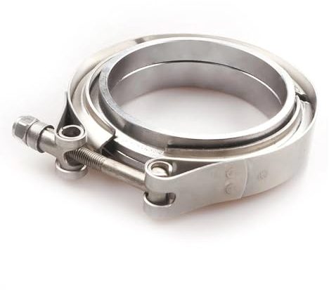 Boshu daili Store Auto Motorrad Stahl Edelstahl Flansch V-Band Auspuff Klemme V-Band Größe 2 2,25 2,5 2,75 3 3,25 3,5 3,75 4 Zoll (Color : 3.75 inch)
