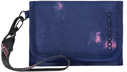 Coocazoo Geldbörse „Arctic Midnight”, lila-rosa, Portemonnaie mit Sichtfenster innen & außen, recyceltes Polyester, Münzfach & Kartenfächern, Klettverschluss, ab der 3. Klasse