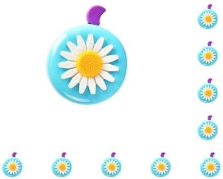Fahrradklingel, Alarmierung, Blumenform, dekorative Fahrradklingel, Blau und Lila, 10 Stück