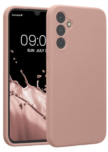 kwmobile Case Compatible with Samsung Galaxy A34 5G Case - Slim TPU Silicone Phone Cover - Soft Touch Finish - Dusty Pink