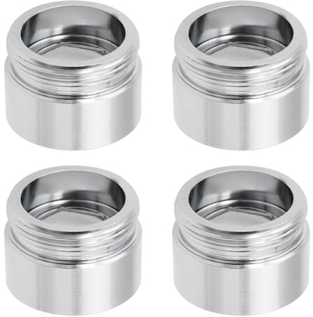 Create idea 4pcs Conectores Adaptadores de Grifo de Latón de 1/2 Pulgadas Hembra A M22x1,0 Adaptador de Purificador de Agua de Rosca Macho Métrico para Máquina Lavavajillas Cocina Fregadero