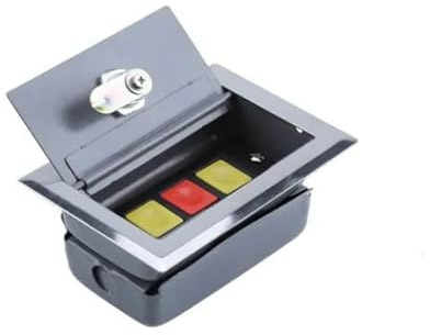 QZLIBEFUD Up Down Stop 3 Button Roller Shutter Garage Door Switch Cassette Cover + Key