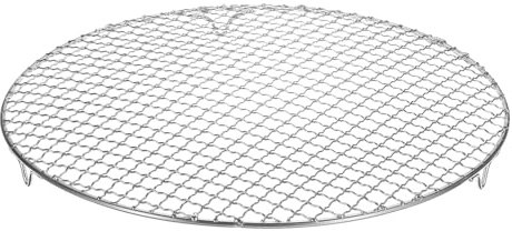M METERXITY Cooling Rack, 13.8 Round Stainless Steel Baking Rack with 20mm Legs for BBQ/Cooking/Roasting/Grilling/Steaming/Drying, Wire Cooling Rack for Baking [Silver]