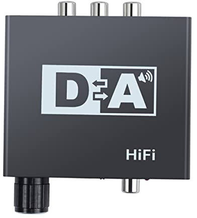 HOMSFOU Optischer Digitaladapter Digital-analog- Mit -buchse Und R-Ausgang Einstellbarer Lautstärkeregler Für Audio-systeme Koaxialer Digitalkonverter Analoger Audiokonverter-Adapter