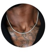 RANKEEF 2/3/4 mm Sterlingsilber-Halskette für Herren, Seilkette für Herren, Silberkette, gedrehte Seilkette, Geschenke für Frauen, Ehemann, Freund