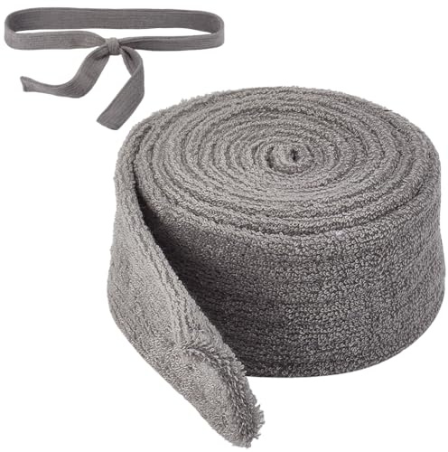 GORGECRAFT Plüsch Bademantelgürtel Ersatz 1.8 M X 5.2 cm Grau Unisex Weicher Frottee Pyjama Bademantel Taillengürtel Zum Binden Flanellgürtel Ersatz Für Den Hosenbund Hotelbedarf Für Damen Und Herren