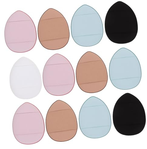 Vaguelly 12stücke Mini Puderquaste Kosmetikquaste Make-up-quaste Gesichtspuderquaste Puderquaste Tropfenförmiger Bequeme Make-up-quaste Kosmetikbedarf Für Frauen Gesicht-schönheitsquaste