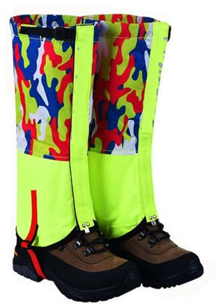 KLLOR Hiking Gaiters,Children's Leg Gaiters,Waterproof Cloth High Leg Cover,Adjustable Size Lower Legs Guards,for Outdoor Work and Sports(Small)