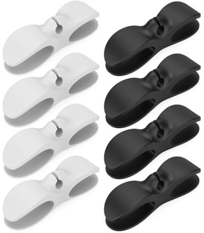 KEQAR 8 Pezzi Organizer per Cavi Autoadesivo Porta Cavi Avvolgicavo Raccogli Cavi per Elettrodomestici da Cucina Frullatori Cuociriso Friggitrice ad Aria