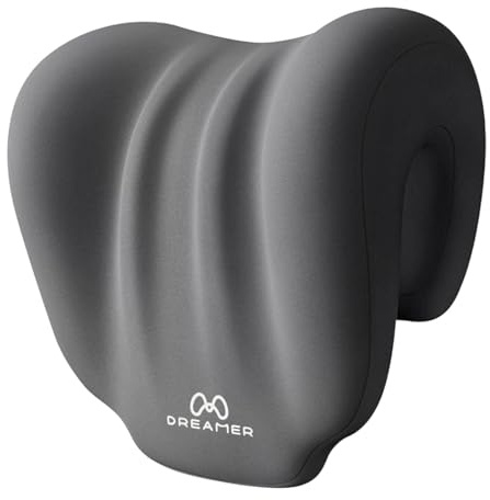 JAYIOLA Coussin de Nuque pour Chaises de Bureau, Appui-tête, Coussin de Bureau pour La, Soutien du Cou et du Dos, Ergonomique, Gris Foncé