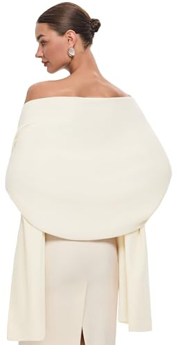 PULI Damen Pashmina Schal Festlich Abendkleider Hochzeit Stola | Dicker warmer Winterschal ideal für Hochzeiten festliche Anlässe