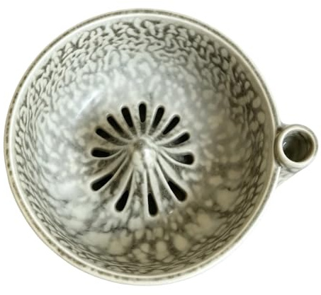 Bewinner Virvlande Bärdiskskål för Skonsam Sköljning och Dränering Av Frukt och Grönsaker, Keramik, 20x18x8cm (Mjölk kaffe färg)
