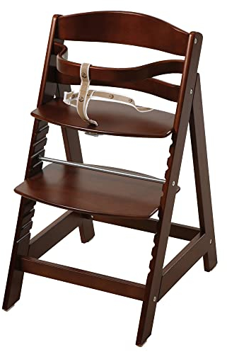 roba Treppenhochstuhl Sit Up III - Mitwachsender Baby Hochstuhl - ab 6 Monaten - Kinderhochstuhl aus Holz braun - Stuhl bis 50 kg belastbar, 1 Stück (1er Pack)